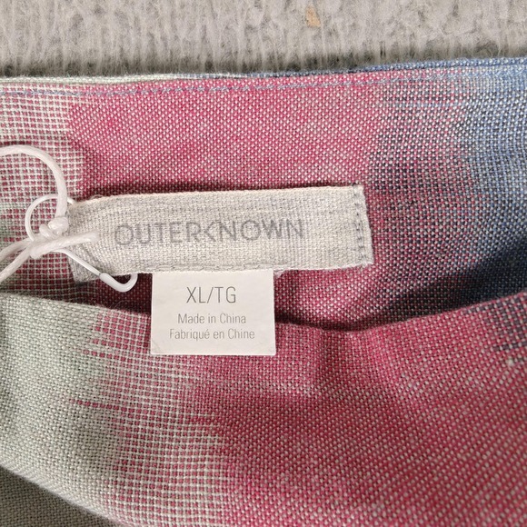 Outerknown Astrid Top Womens XL Multicolor Stripe Organic Cotton Tank Ruffle New - Picture 7 of 14